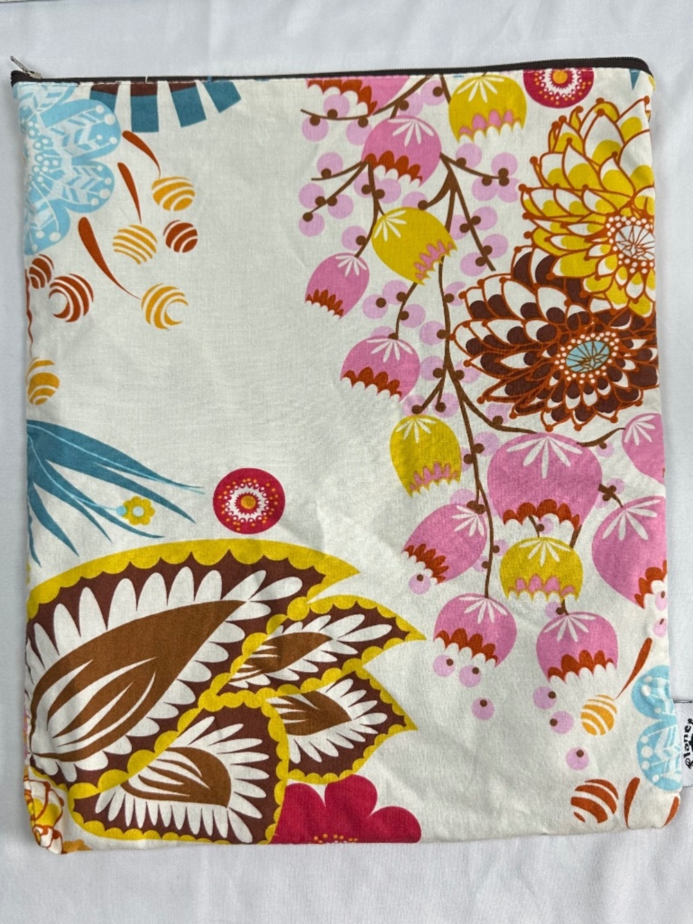 Planet Wise Wet/Dry Bag with Bright Floral Design and Blue Interior